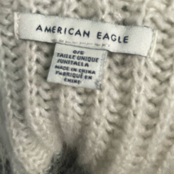 American Eagle Sweater Open Cardigan Duster One Size Sweater Chunky Knit Fringe - Picture 5 of 5